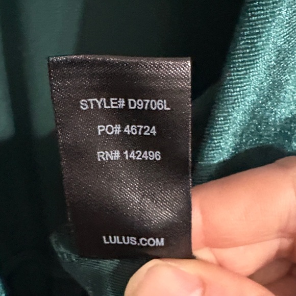 Lulu's Amour Emerald Green Velvet Wrap High-Low Dress Size XS - Picture 7 of 11